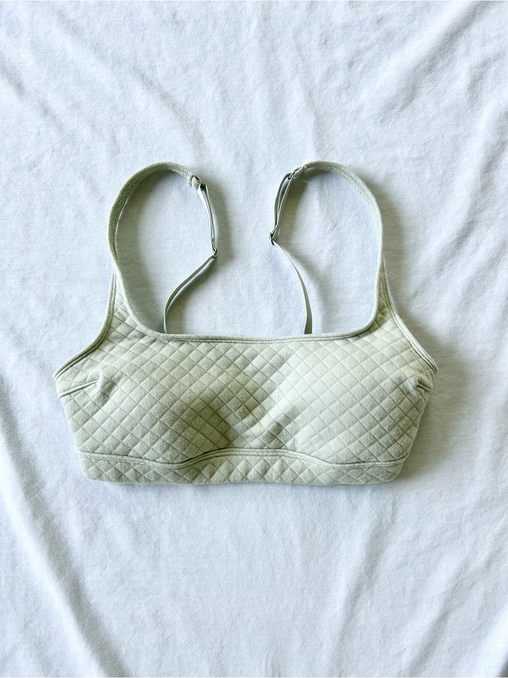 Gilly Hicks Sage Green Diamond Quilted Bralette